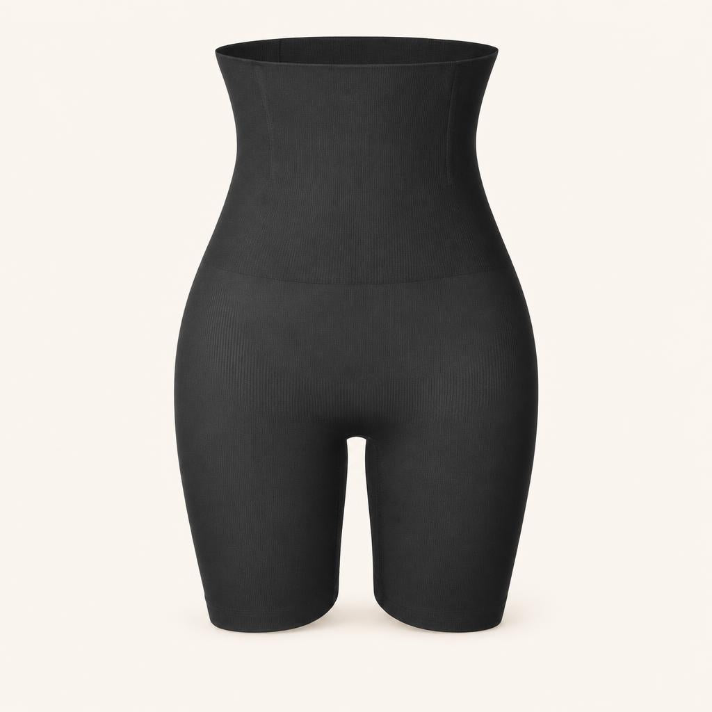 Short moldeador sin costuras negro de cintura alta